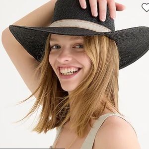 J Crew Contoured Straw Boat Hat, NWT